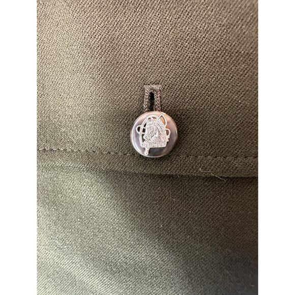 Lauren Ralph Lauren Green Wool Blend Preppy Academia Equestrian Blazer Size 12 - Picture 4 of 14